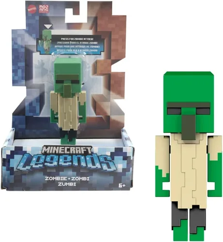 Vista 3 de Minecraft Legends - Figura de acción de ataque zombi de 3.25 pulgadas
