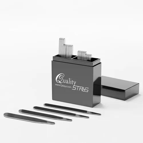 Vista 6 de 40 metal Collar Stays en una caja – 4 Tamaños