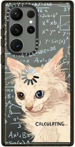 Vista 59 de CASETiFY Funda de impacto para Galaxy S22+ - Adhesivo Aries Moross, color negro transparente