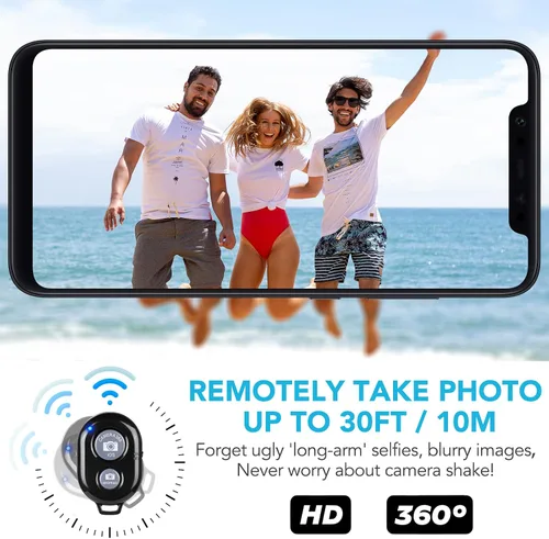 Vista 3 de Paquete de 2 unidades de control remoto inalámbrico para cámaras - Control remoto inalámbrico para teléfonos iPhone y Android, iPad, iPod, tableta