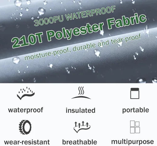 Vista 3 de AYAMAYA Tent Footprint, PU 3000 Waterproof Tent Ground Cloth Large Size for 2-8 Person Family Camping Tents Ground Sheet Mat with 6 Tent Stakes for