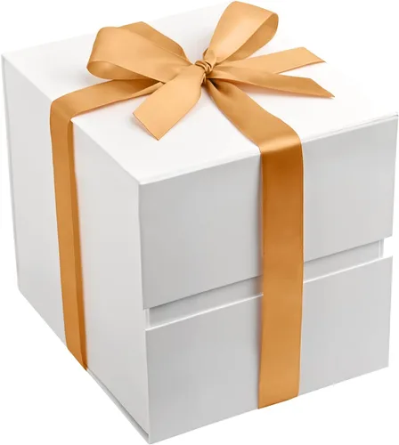 Vista 61 de LIFELUM Square Gift Box with Magnetic Lid, Card, Sticker, Ribbon, Shredded Paper Filler for Business, Wedding, Birthdays