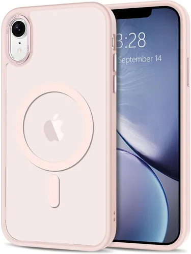 Vista 231 de Anuck - Funda magnética para iPhone 11 compatible con MagSafe, carcasa trasera mate translúcida dura, borde de TPU, delgada, resistente a impactos