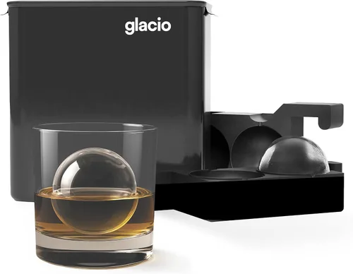 Vista 9 de Set de Moldes para Hacer Hielo Transparente de Glacio – Moldes de Bolas de Hielo Transparentes y Cubos para Whisky y Cócteles Diseño