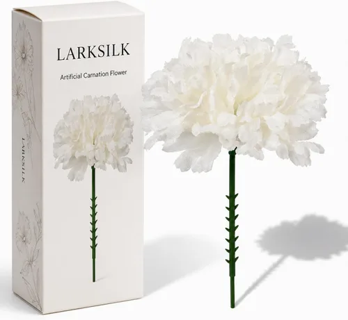 Vista 18 de Larksilk - Claveles artificiales negros, 3.5 pulgadas, paquete de 100