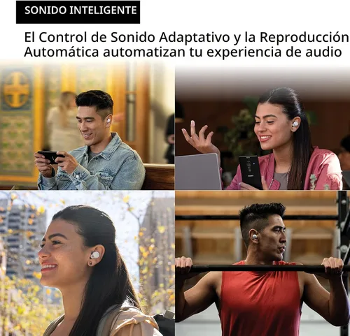 Vista 8 de Sony LinkBuds S - Auriculares de botón verdaderamente inalámbricos con cancelación de ruido con Alexa integrado, auriculares Bluetooth compatibles