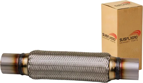 Vista 12 de Tubo Flexible de Escape SUISFLXGRO Universal Tipo 100% Acero Inoxidable Para Carga Pesada y Autos (1 PC, 2X8X12)