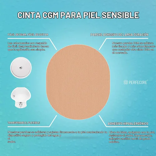 Vista 3 de Parches adhesivos compatibles con Freestyle Libre Enlite Guardian (paquete de 30) – Impermeable, a prueba de sudor, cinta de cubierta de sensor