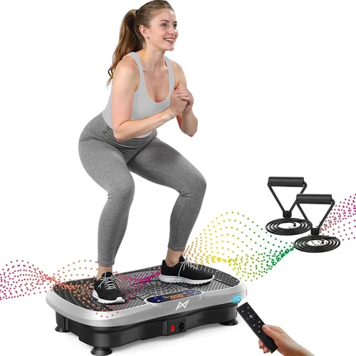 Vista 21 de AXV Vibration Plate Fitness Platform Exercise Machine Vibrating Shaking Full Body Shaker Workout Vibrate Stand Shake Board Sport for Weight Loss Fat