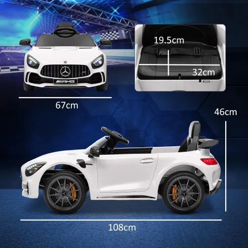 Vista 6 de Auto de paseo para niños, con licencia Mercedes-Benz AMG GTR