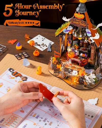Vista 5 de Rolife Haunted House Kit de casa de muñecas en miniatura para adultos