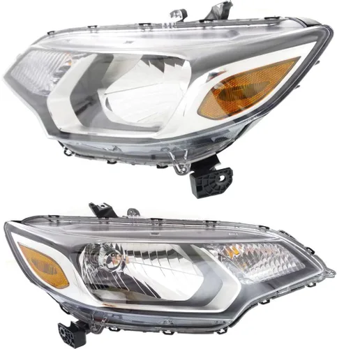 Vista 7 de KarParts360: Para Honda Fit 2015 2016 2017 Conjunto de faros delanteros con bombillas para HO2502160