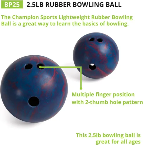 Vista 4 de Champion Sports Rubber Bowling Ball