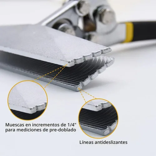 Vista 3 de 6in mano Seamer, herramientas de doblador de chapa de mandíbula recta