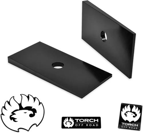 Vista 2 de TORCH Cuñas universales de eje de 2,5 grados para ballestas y bloques de elevación Minimum 2.5" wide springs. Helps eliminate vibrations from