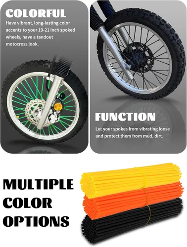 Vista 4 de JFG RACING protectores de plástico para radios de bicicleta o motocicleta, Negro