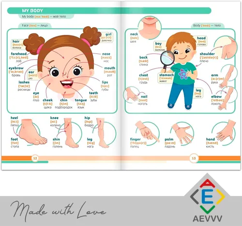 Vista 2 de First 500 Words Book - Flash Cards - Picture Dictionary Inglés Ruso - Juegos de Aprendizaje y Enseñanza