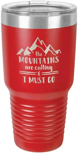 Vista 17 de Las motos están llamando y tengo que ir grabado 30 oz vaso de acero con recubrimiento de polvo grabado láser taza de viaje de camello polar sin BPA