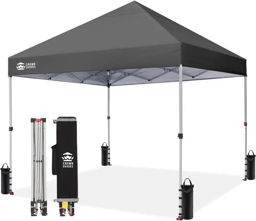 Vista 25 de CROWN SHADES Toldo desplegable de 8 x 8 pulgadas, tienda de campaña de playa con instalación CenterLok de un empuje, parasol fácil para exteriores