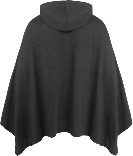 Vista 4 de COOFANDY - Poncho con capucha, unisex, casual, suéter con bolsillo