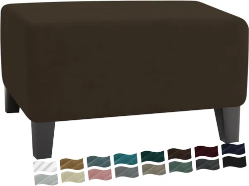 Vista 18 de MAXIJIN Funda Otomana de Terciopelo Cubierta Rectangular Elástica Cubiertas de Otomano Cuadradas Funda Rectangular Lavable para Taburete de Pie