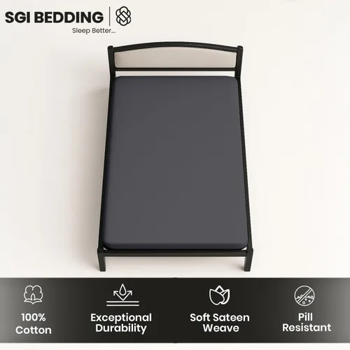 Vista 5 de SGI Bedding Litera para autocaravana, sábana bajera de 24 x 72 pulgadas, sábanas estrechas de algodón, bolsillo profundo de 14 pulgadas, suaves