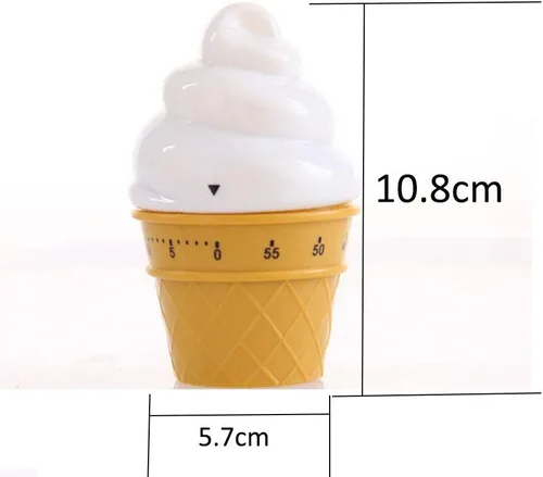 Vista 2 de Temporizador mecánico manual Helado Modelos Temporizadores 60 Minutos Cocina Temporizador Reloj contadores de alarma ruidosos (rosa)