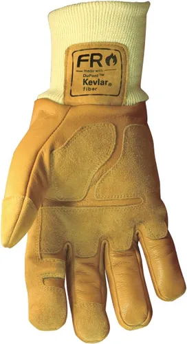 Vista 2 de Youngstown Glove - Guantes de trabajo de invierno impermeables para hombre, forrados de kevlar, resistentes a pinchazos y cortes, clasificación