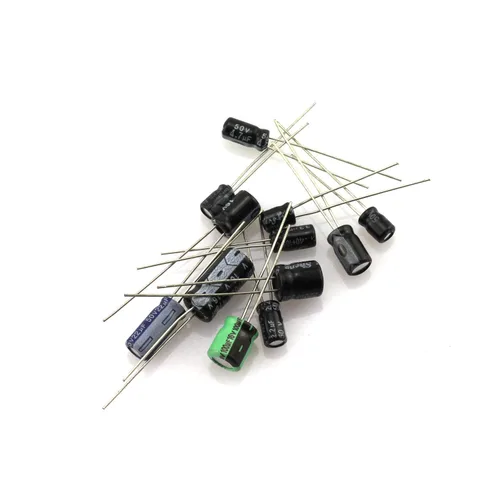 Vista 4 de Tegg Kit surtido de condensadores electrolíticos de aluminio de 120 piezas 0.22UF-470UF 12 valores Comúnmente utilizados Componente electrónico DIY