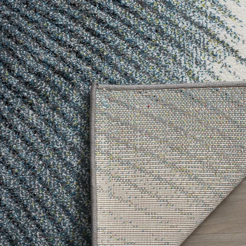 Vista 43 de SAFAVIEH Hollywood Collection - Alfombra decorativa de 2 pies 3 pulgadas x 4 pies, beige y azul, diseño moderno de mediados de siglo, no desprende