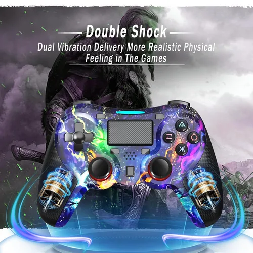 Vista 4 de TERIOS Wireless Controller Compatible with PS4ProSlim, Pa4 Controller with Built-in Speaker, Advanced Buttons Programming, Enhanced Dual Vibration