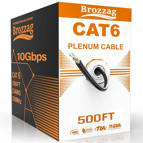 Vista 18 de Cable Ethernet de 10 pies para Cat6/Cat5E, 10 Gbps compatible con Cat8/Cat7, cable de red 24AWG para interiores y exteriores, entierro directo