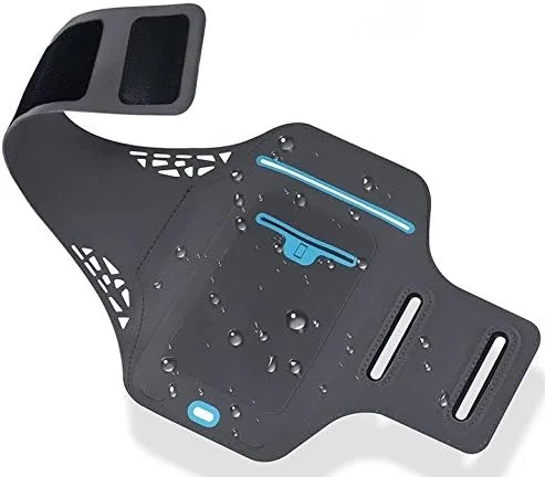Vista 3 de Deporte al aire libre Correr Gimnasio Identificación de huellas dactilares Acceso Lycra Brazalete Funda para iPhone 15 14 13 12 iPhone 11 Pro Max