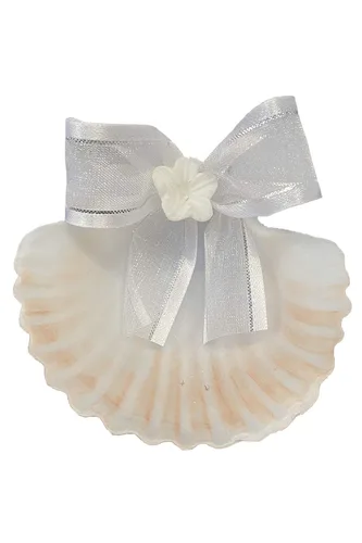 Vista 5 de SWEA Pea & Lilli White Virgin Mary - Juego de velas para bautizos con conchas y recuerdos, color blanco