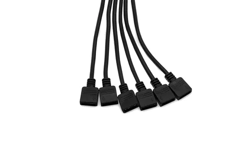 Vista 2 de Odestar Bloques de agua EK (Language_Tag:en_IT, Value EK-D-RGB - Cable divisor de 6 vías para tiras de LED de alimentación)