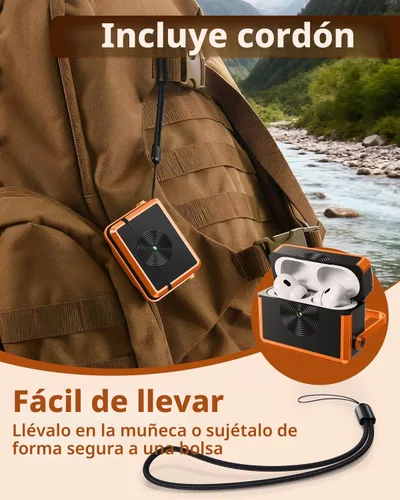 Vista 6 de OATSBASF Funda para AirPods Pro 3, funda para tocadiscos retro compatible con AirPods Pro de 3ª generación (2025), cubierta de protección completa