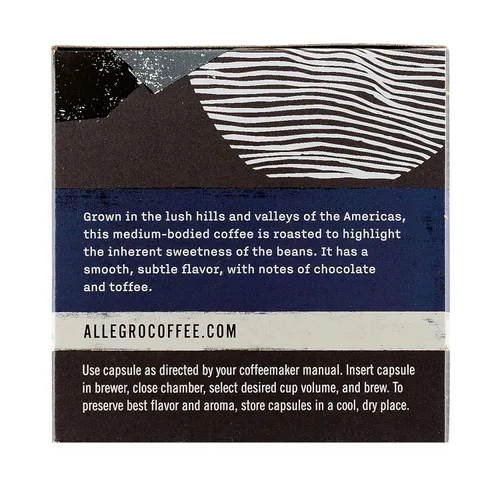 Vista 3 de Allegro Coffee, Coffee Vienna Roast Pods 10 unidades, 3.8 onzas