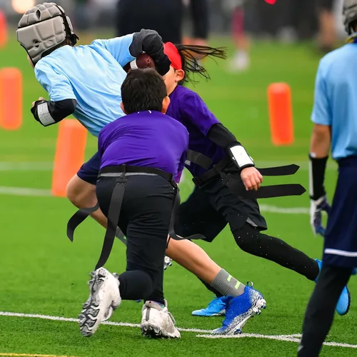 Vista 7 de Hungdao Cinturones y banderas de fútbol para 10/12 jugadores, cinturones de fútbol ajustables para niños, adolescentes, adultos, entrenamiento