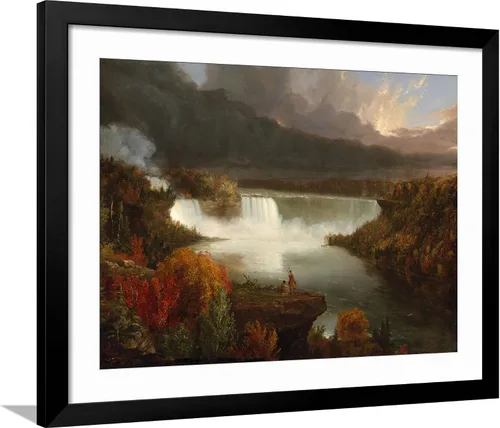 Vista 14 de ART.COM Lienzo enmarcado para pared, vista lejana de las cataratas del Niágara, 1830 por Thomas Cole, decoración escénica, 16 x 12 pulgadas, marco