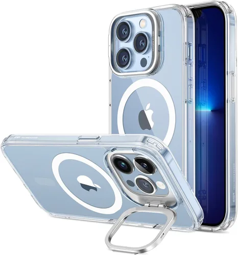 Vista 51 de ESR Funda para iPhone Air con soporte de almacenamiento, compatible con MagSafe, protección contra caídas de grado militar, funda magnética