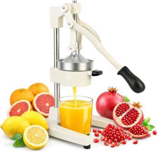 Vista 12 de Exprimidor de hierro fundido, exprimidor de naranja, exprimidor de hierro fundido prensa manual resistente, exprimidor sin pelar, exprimidor