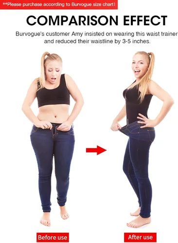 Vista 6 de Burvogue - entrenador de cintura para pérdida de peso para mujeres cinturón adelgazador corsé de látex moldeador de cuerpo