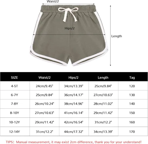 Vista 7 de BOOPH 3Pc Girls Athletic Shorts Active Running Dolphin Shorts