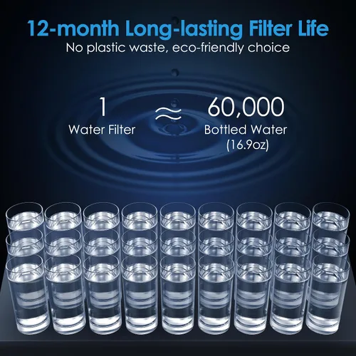 Vista 5 de Waterdrop WF13 Filtro de agua de repuesto para debajo del fregadero, repuesto para AS13/BS13/AP13, certificado NSF/ANSI 42, 6 etapas de acero
