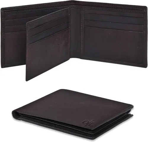Vista 33 de Carteras RFID delgadas para hombres - Cartera de bolsillo frontal de piel genuina