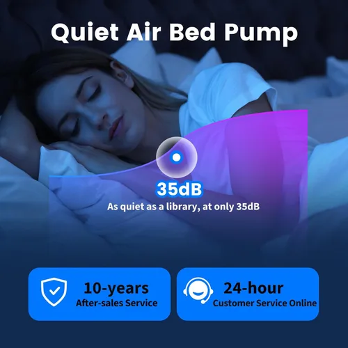 Vista 6 de Compatible con repuesto de bomba de número de sueño o comodidad seleccionada, bomba doble de aire de 2 canales, con control remoto inalámbrico, se