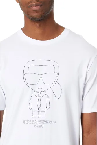 Vista 3 de Karl Lagerfeld Paris Outline Karl Character Camiseta de manga corta con cuello redondo