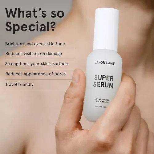 Vista 4 de SUPER SERUM - Suero antienvejecimiento para la cara: suero de niacinamida al 5%, suero de bakuchiol, suero facial de vitamina C para hombres