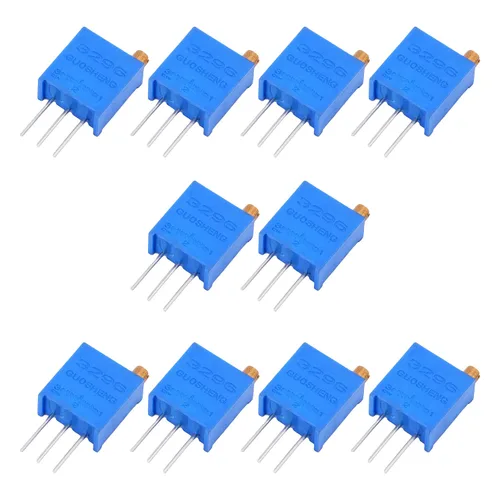 Vista 6 de Fielect 20 Potenciómetros de recortadora multigiro de 100R Ohm Potenciómetros de resistencia variable de 3 pines, 3296W-101