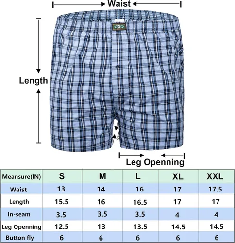 Vista 4 de pantalones cortos bóxer 100% algodón para hombre